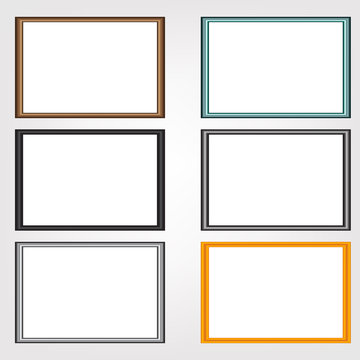 blank picture frame template set.