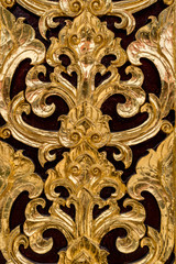 Thai wood carved pattern