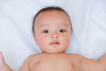 portrait of adorable baby boy  asia thailand