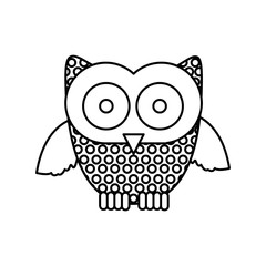 figure stamp owl icon, vector illustraction design image