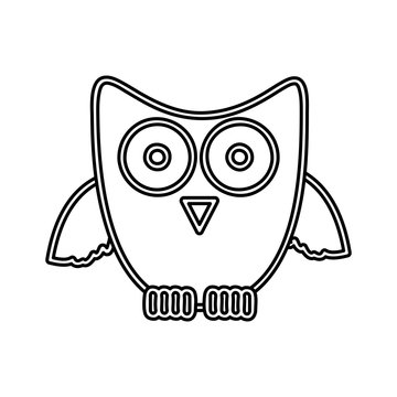 figure sticker owl icon, vector illustraction design image