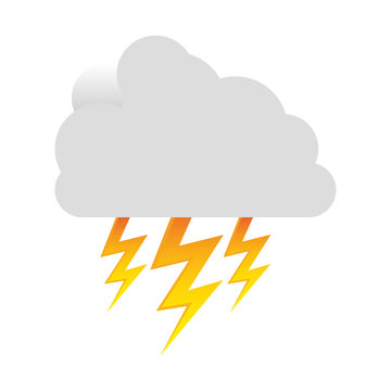 white cloud ray icon, vector illustraction design image