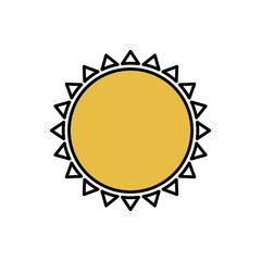 color beautiful sun abstract icon, vector illustracton design