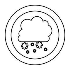 silhouette cloud snowing icon, vector illustraction design