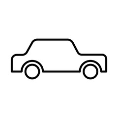 icon car black contour on a white background of vector illustration