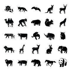 Mammals I Glyph vector icons