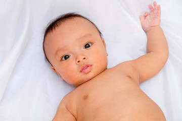 portrait of adorable baby boy  asia thailand