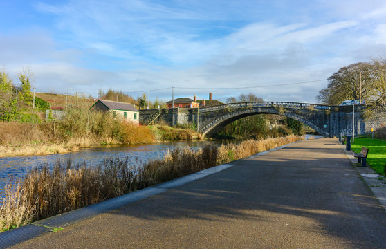 Lucan Bridge, built in 1814 spanning the River Liffey in Lucan in Dublin, Ireland. 