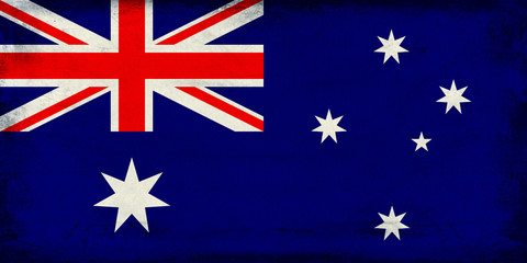 Vintage national flag of Australia background