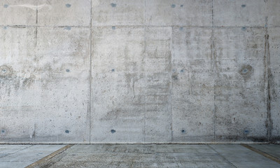the concrete wall and empty room - obrazy, fototapety, plakaty