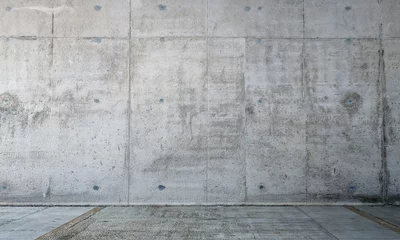 Foto op Aluminium Wand de betonnen muur en de lege kamer