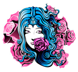 beautiful girl with a curious look