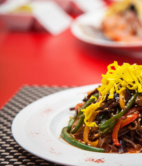 plate food restaurantclose up view shot