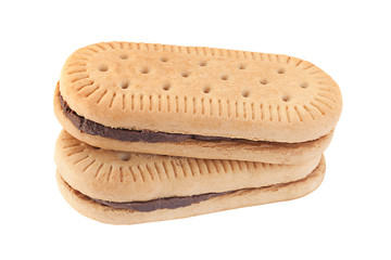 Wheat cookies with chocolate