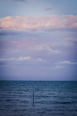 Sunset colors over the sea