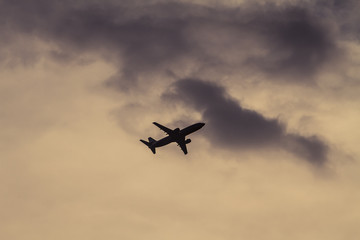 Fototapeta na wymiar Airplane silhouette