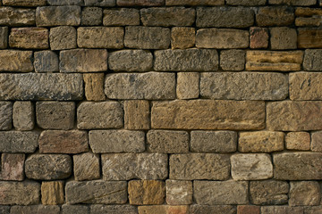 Fototapeta premium Brick wall color background red texture old pattern construction dirty block cement solid brown.