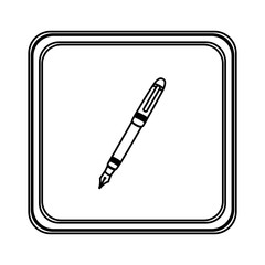 figure emblem ballpoint icon, vector illustraction design image