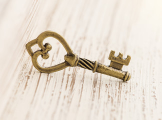 bronze pendant in the form of a key.