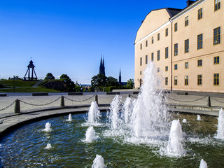 Uppsala, castle, art museum, wooden clocktower, clock Gunilla, S