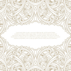 Vintage frame. Decorative vector design element.