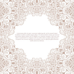 Vintage frame. Decorative vector design element.