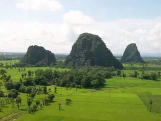 Landscape to Hpa-An  in Myanmar