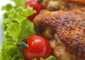 Cooked chicken.