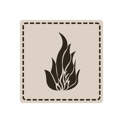 emblem sticker fire icon, vector illustraction design image