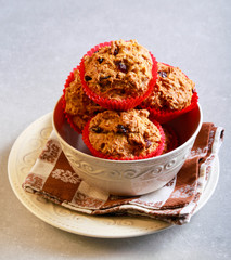Carrot , apple and cranberry muffins