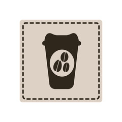 emblem coffee espresso icon, vector illustraction design