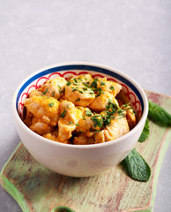 Braised  chicken fillet casserole