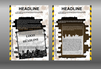 Design a flyer, booklet in the urban style