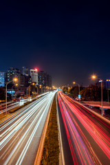 Fototapeta na wymiar urban traffic view in modern city of China.