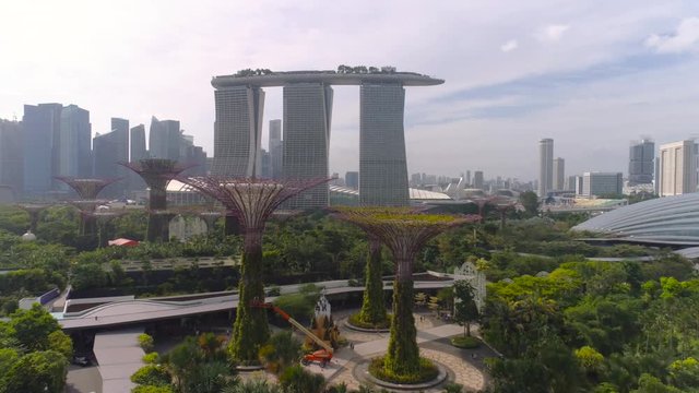Singapore gardens by the bay Aerial
