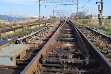 鉄道線路の分岐ポイント