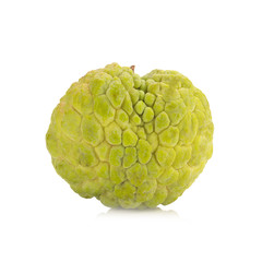 Sugar Apple (custard apple, Annona, sweetsop) on white background