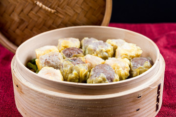 Chinese food dim sum on plate