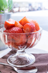 Delicious Fresh fruits salad ready to be eaten