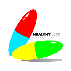 Fototapeta premium capsules logo vector