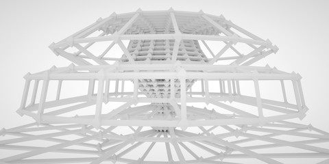 Abstract object on a white background, 3 d render