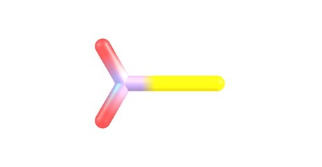 Diazomethane molecular structure isolated on white