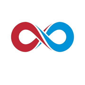 Endless Infinity Loop conceptual logo, vector special sign.