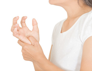 Obraz na płótnie Canvas Wrist Pain in older women.
