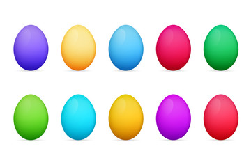 Easter eggs of different colors. Colorful eggs