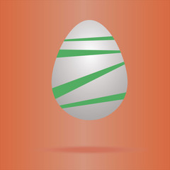 Яйцо в зеленую полоску