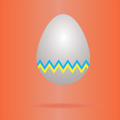 яйцо с зигзагом синий-желтый