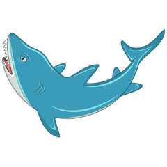 Shark with sharp teeth cartoon