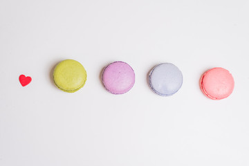 French macaron isolated over white