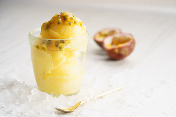 pineapple and passionfruit sorbet